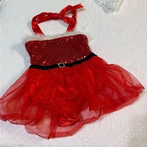 Miledily sequined Christmas tutu bodysuit size 100 (18-24 Mo)